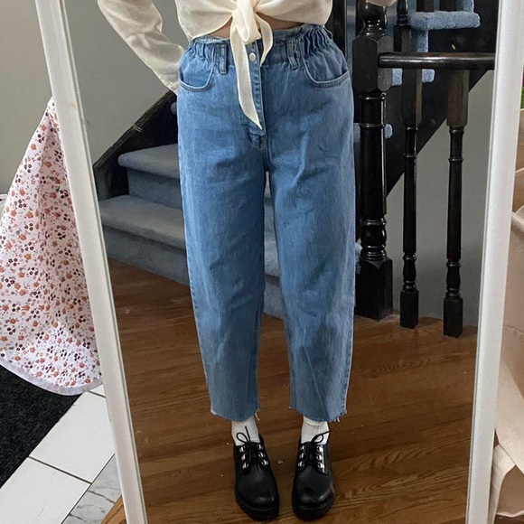 oak + fort paper bag denim - Picture 3 of 3